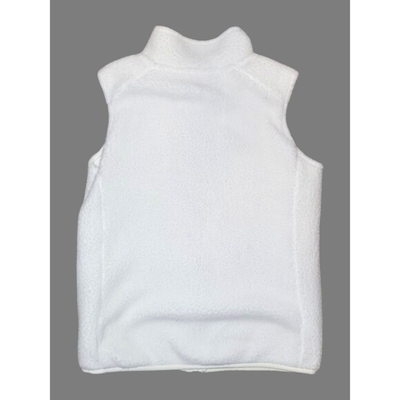 Vineyard Vines Fleece Vest Womens SM Ivory Sherpa Zip Pockets Classic Preppy - Picture 4 of 8